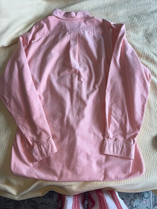 Men’s Ralph Lauren Classic Fit Peach Pink Button-Down Shirt | Size XL - Picture 6 of 7